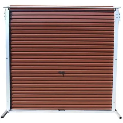 GARAGE DOOR 2.45 X 2.1M WOODGRAIN BUFFALO BROWN