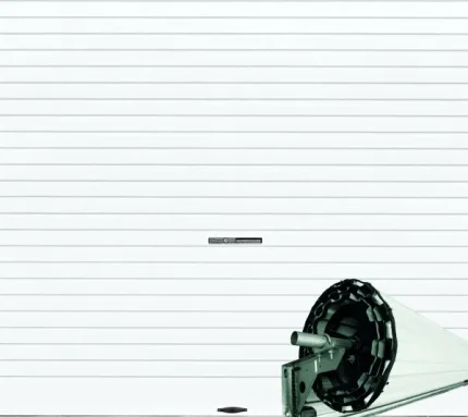 GARAGE DOOR 2.450 X 2.1M WOODGRAIN WHITE